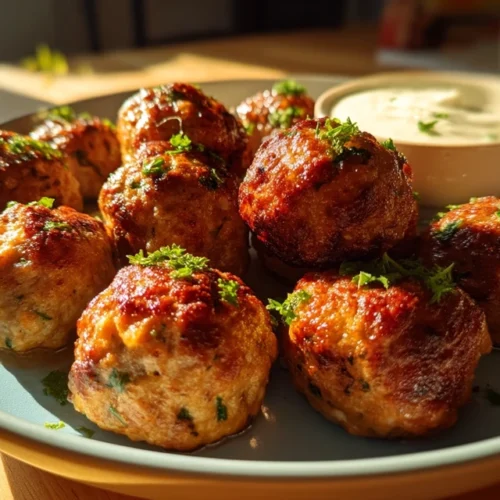 Boulettes Protéinées Sans Sucre dorées, prêtes à servir