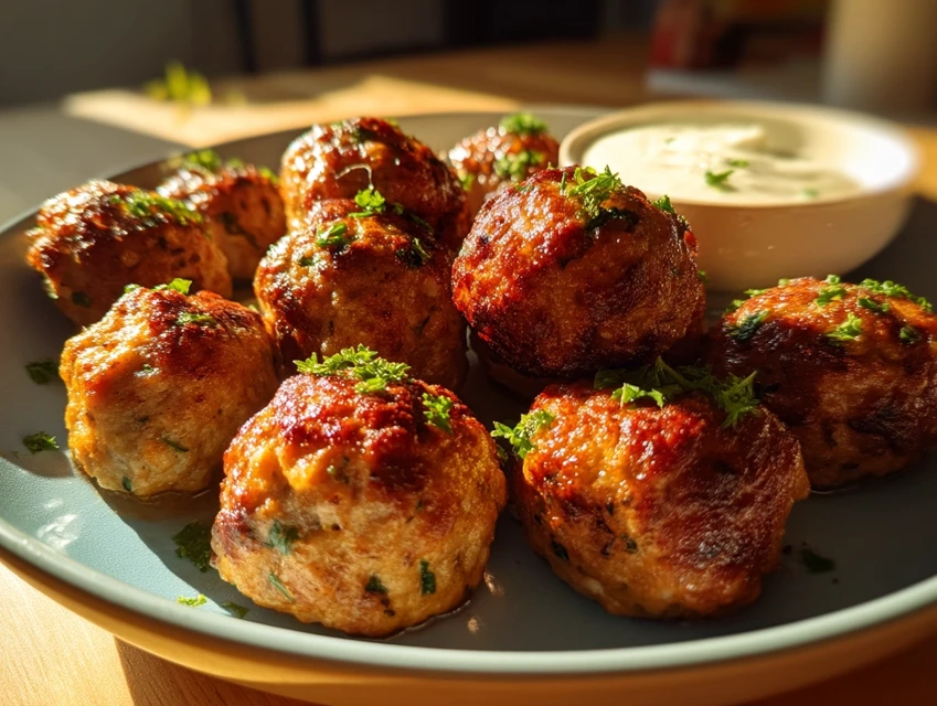 Boulettes Protéinées Sans Sucre dorées, prêtes à servir