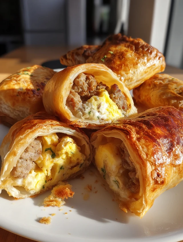 Feuilletés De Saucisse, Fromage Et Œuf