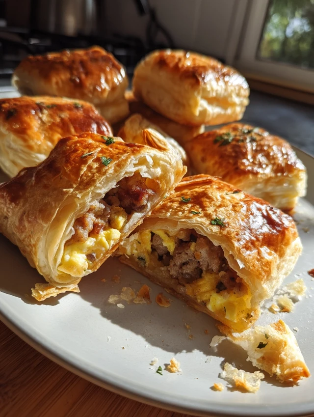 Feuilletés De Saucisse, Fromage Et Œuf