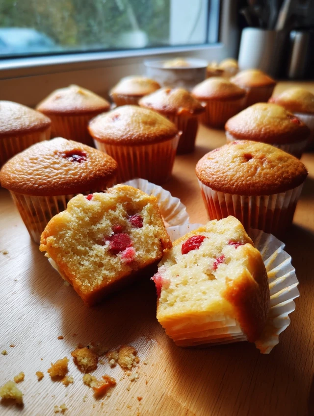 Petits Gâteaux À La Banane Et Aux Fraises