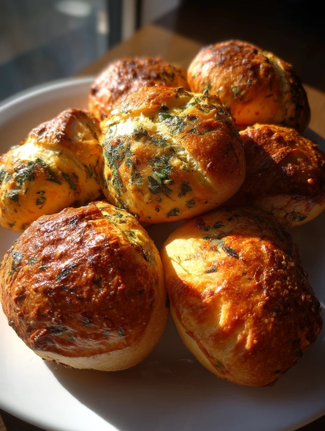 Petits pains au fromage et aux herbes