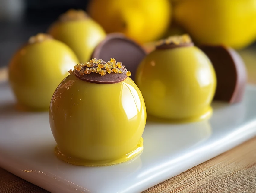 truffles lemon juce fondant