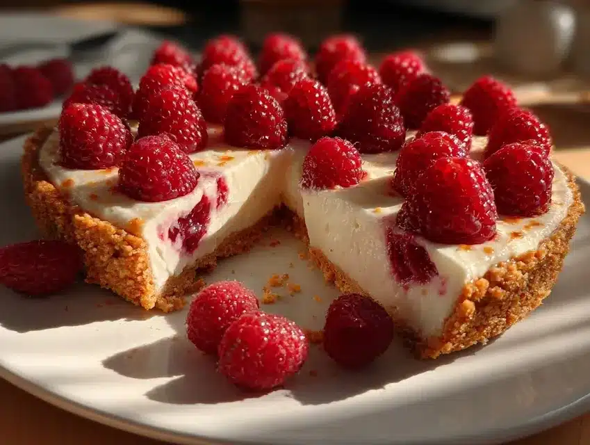 Tarte framboises sans cuisson : le dessert malin pour les jours de chaleur