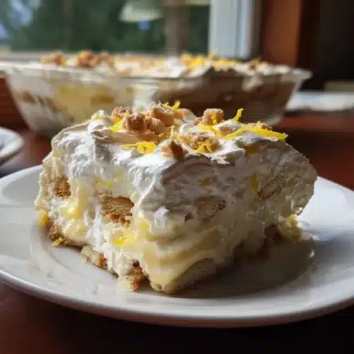 Tiramisu citron meringué maison servi en verrine avec meringue croustillante et zestes de citron sur le dessus