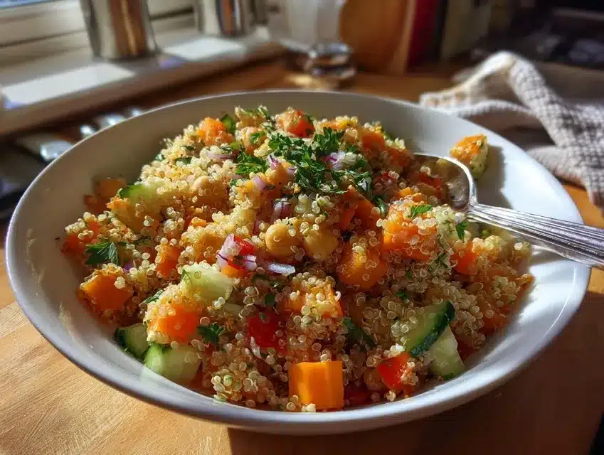Salade de quinoa et pois chiches : recette fraîche, saine et personnalisable
