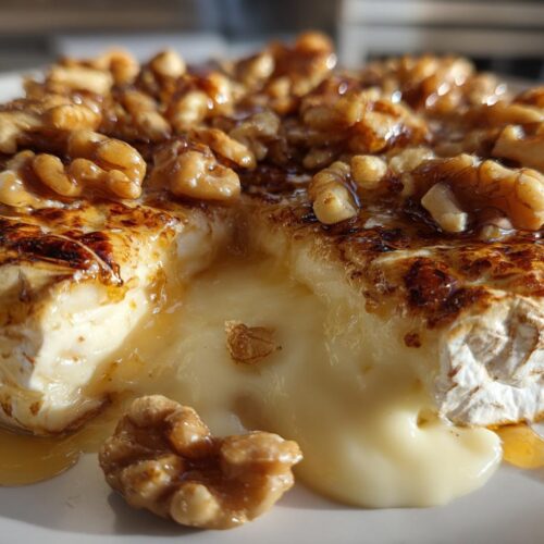 Brie au four miel et noix