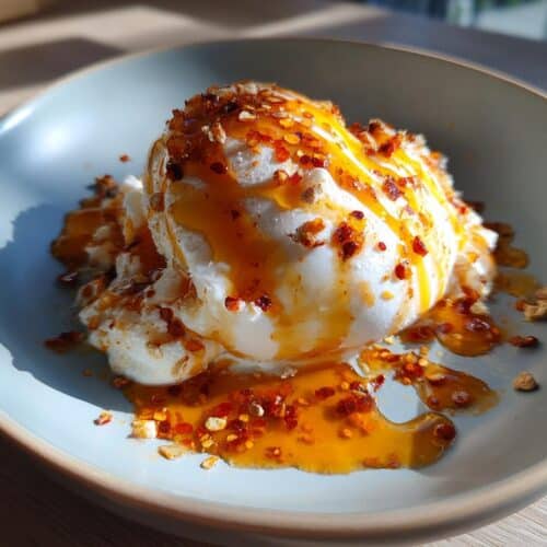 Burrata au miel épicé