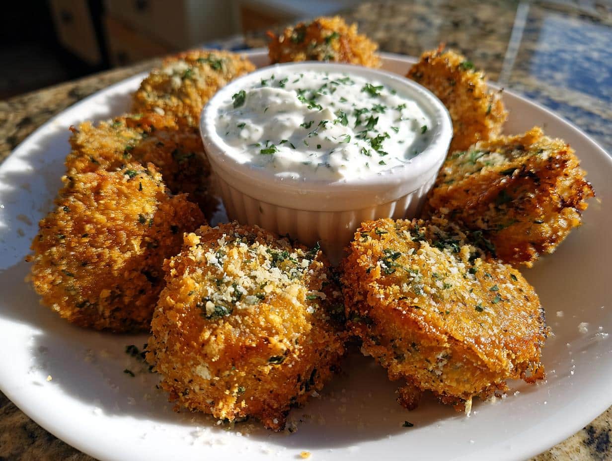 Cornichons frits sauce ranch