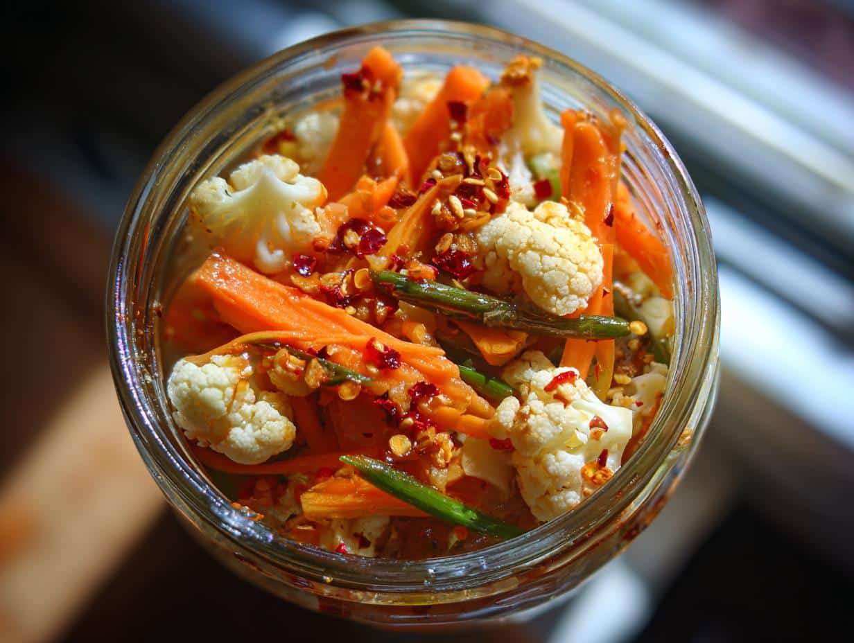 Légumes fermentés épicés