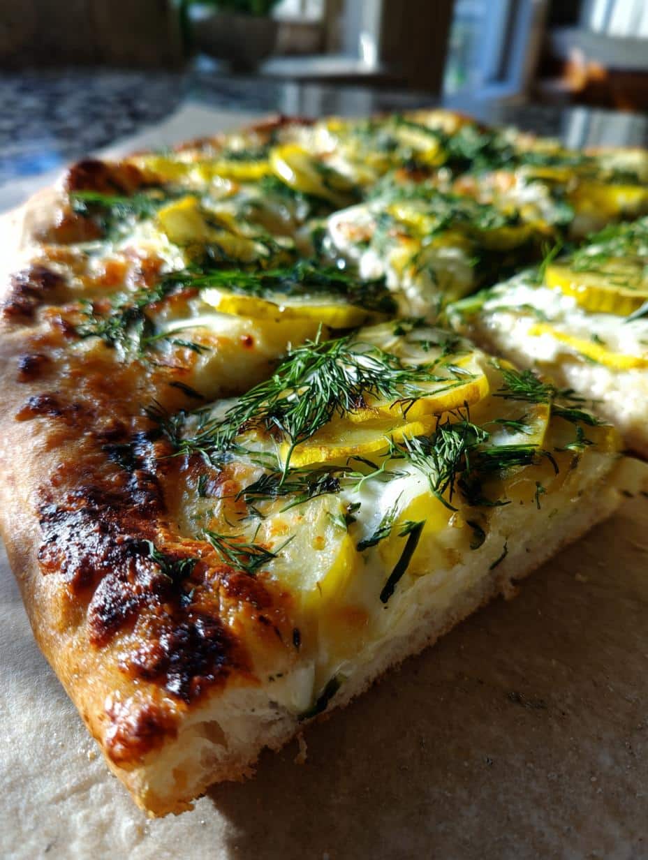 Pizza aux cornichons et aneth - detail 1