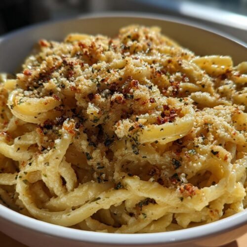 Pâtes au beurre d'ail et parmesan