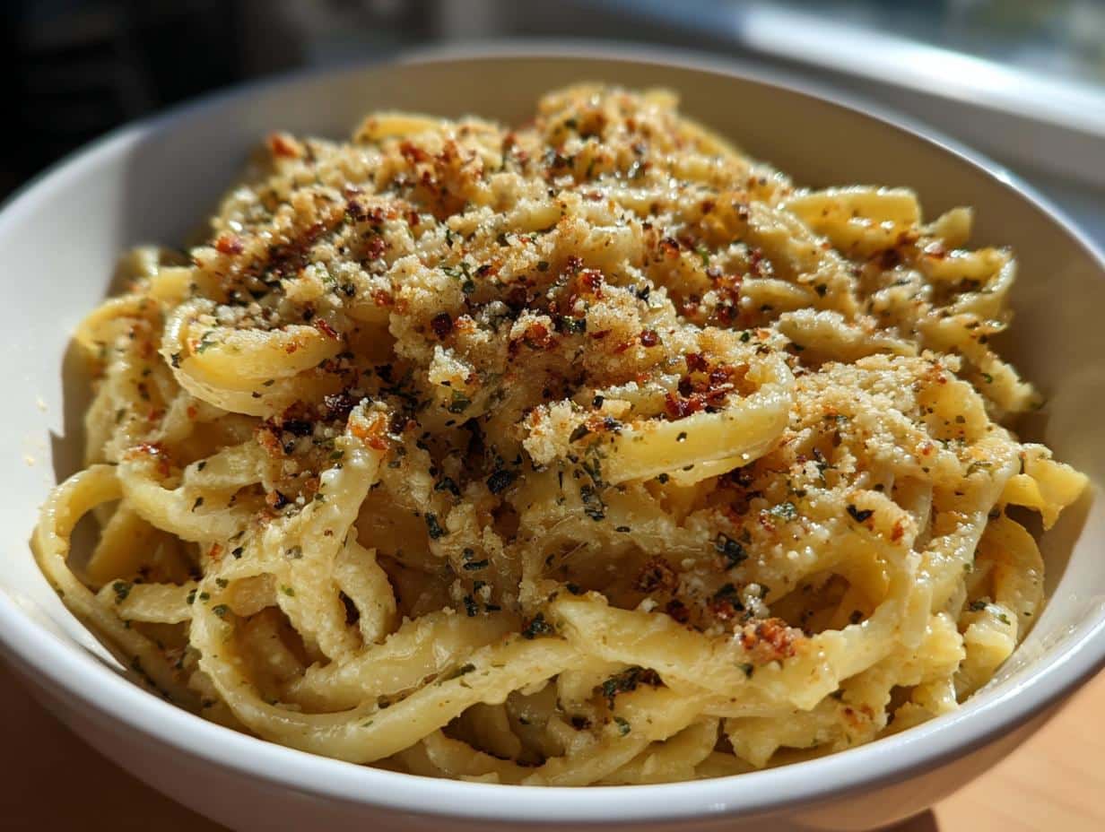 Pâtes au beurre d'ail et parmesan