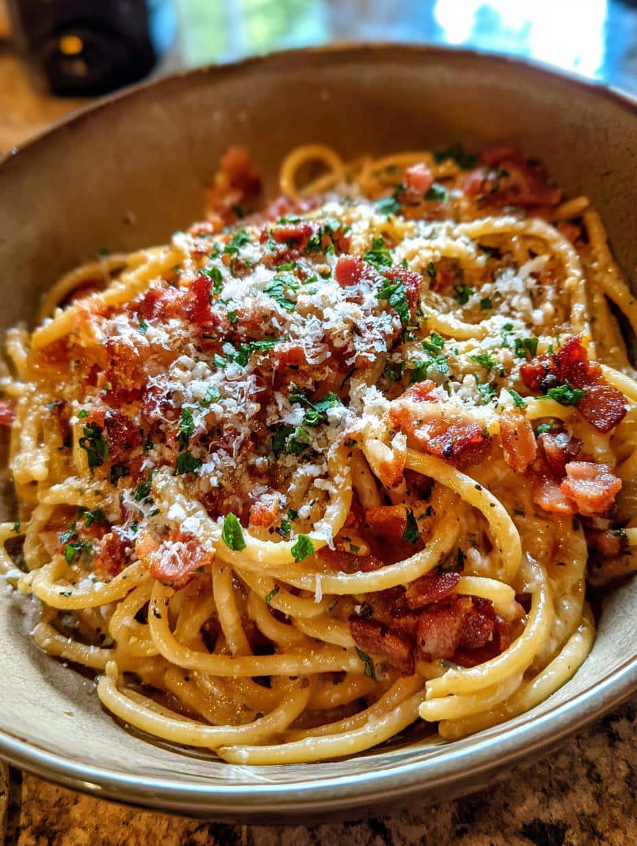 Pâtes carbonara crémeuse - detail 2