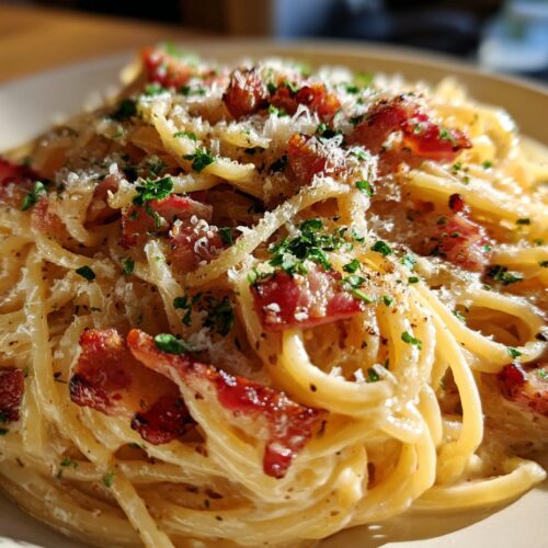 Pâtes carbonara crémeuse