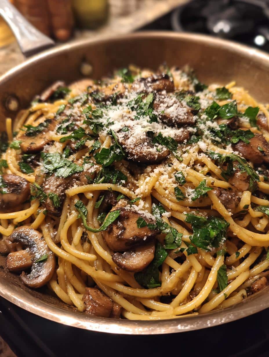 Pâtes one-pot champignons - detail 1