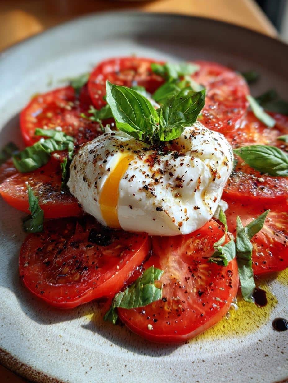 Salade caprese burrata - detail 1