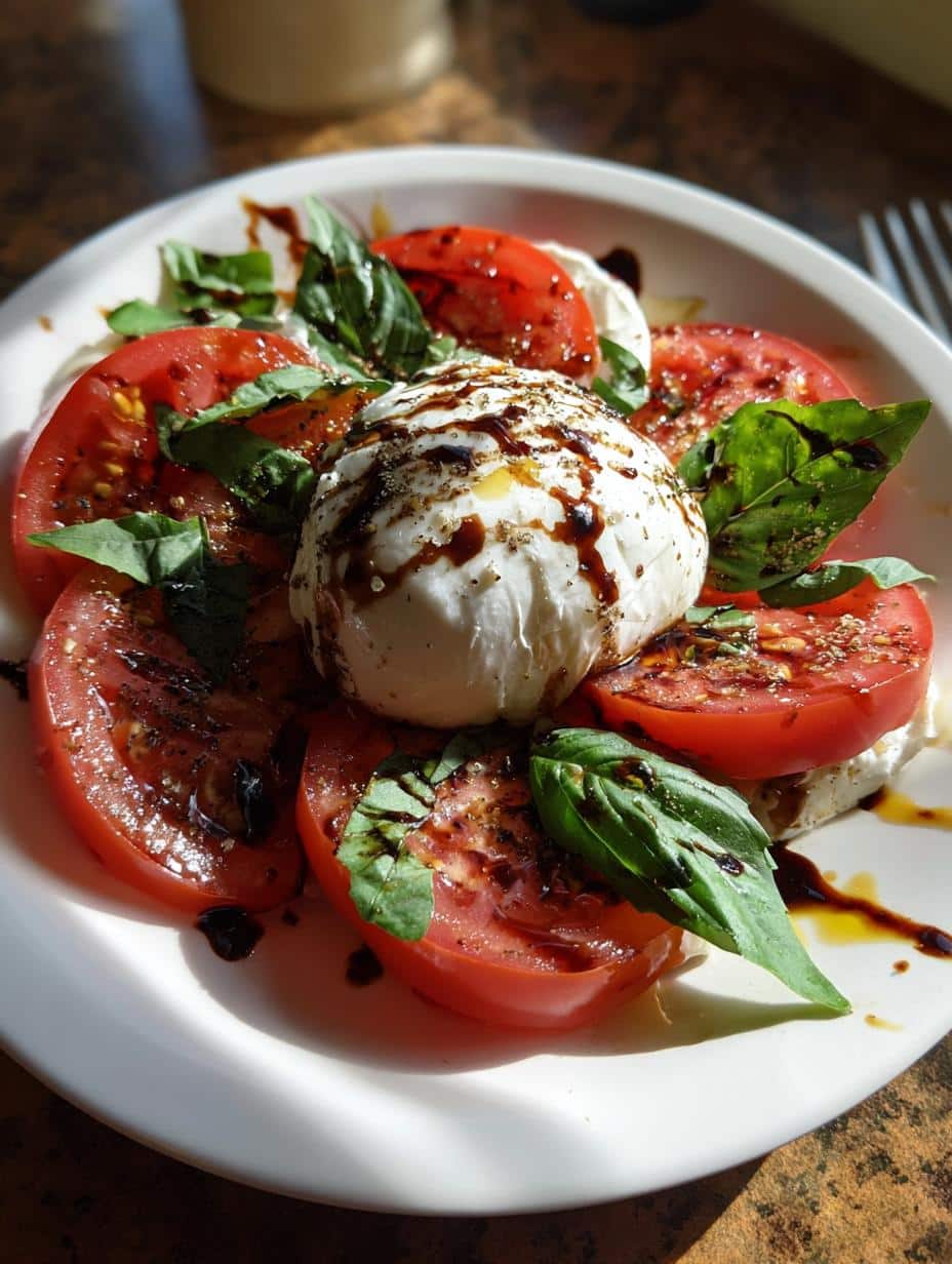 Salade caprese burrata - detail 2