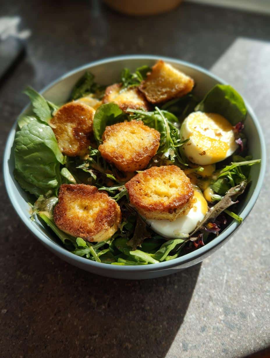 Salade chèvre chaud croûtons - detail 1