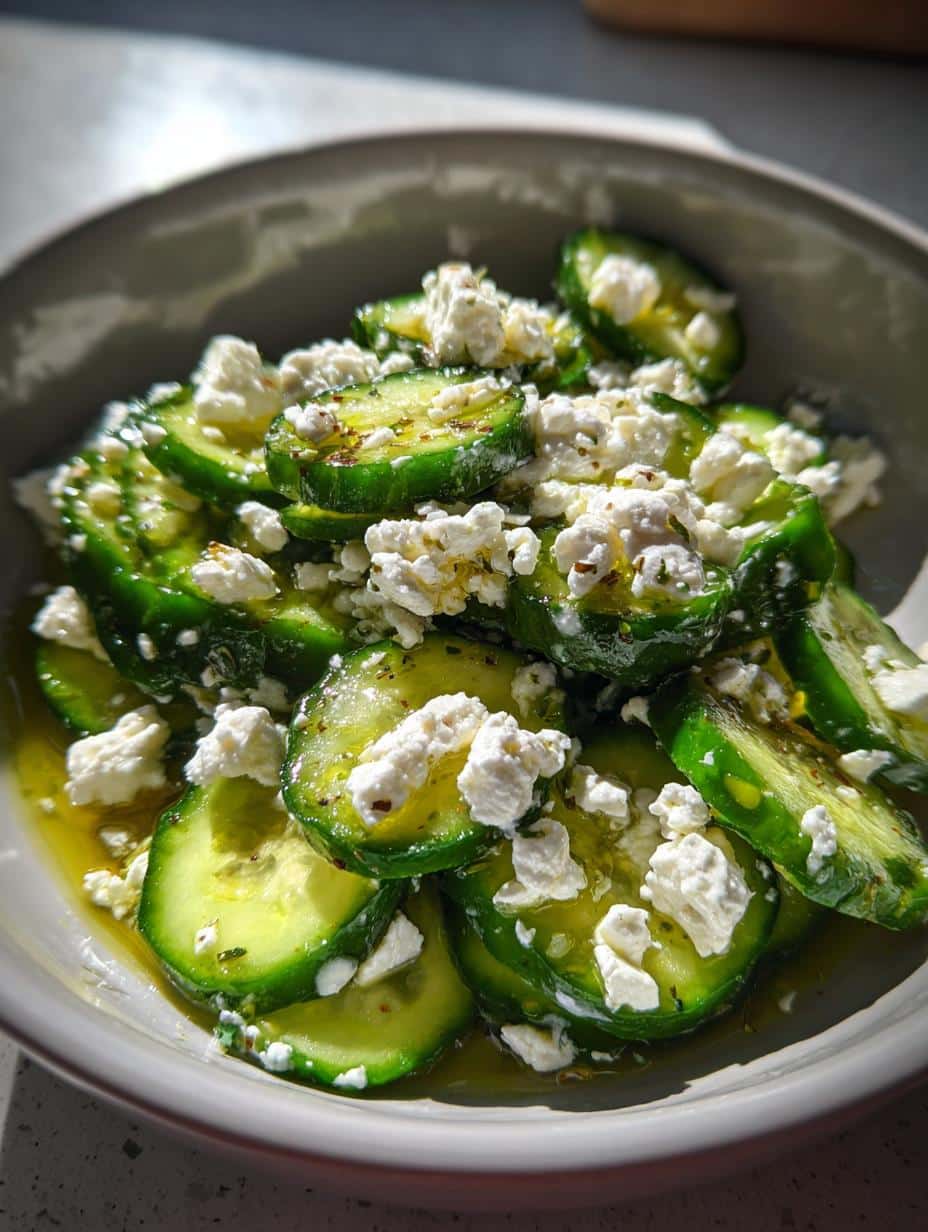 Salade de cornichons au fromage feta - detail 2