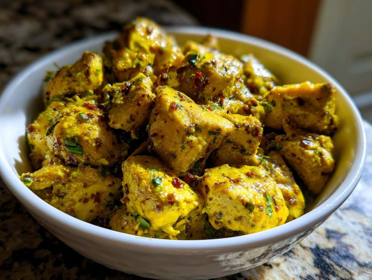 Salade poulet curry raisins