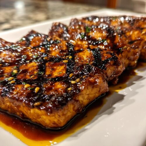 Tempeh mariné grillé