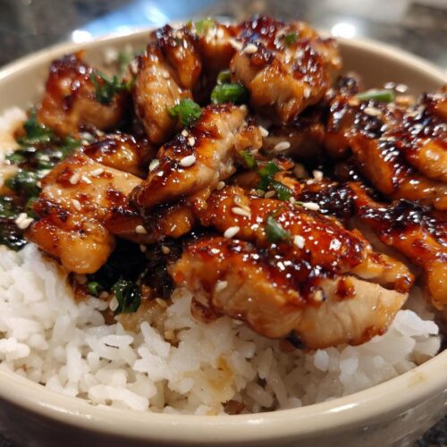 Bol de riz poulet teriyaki