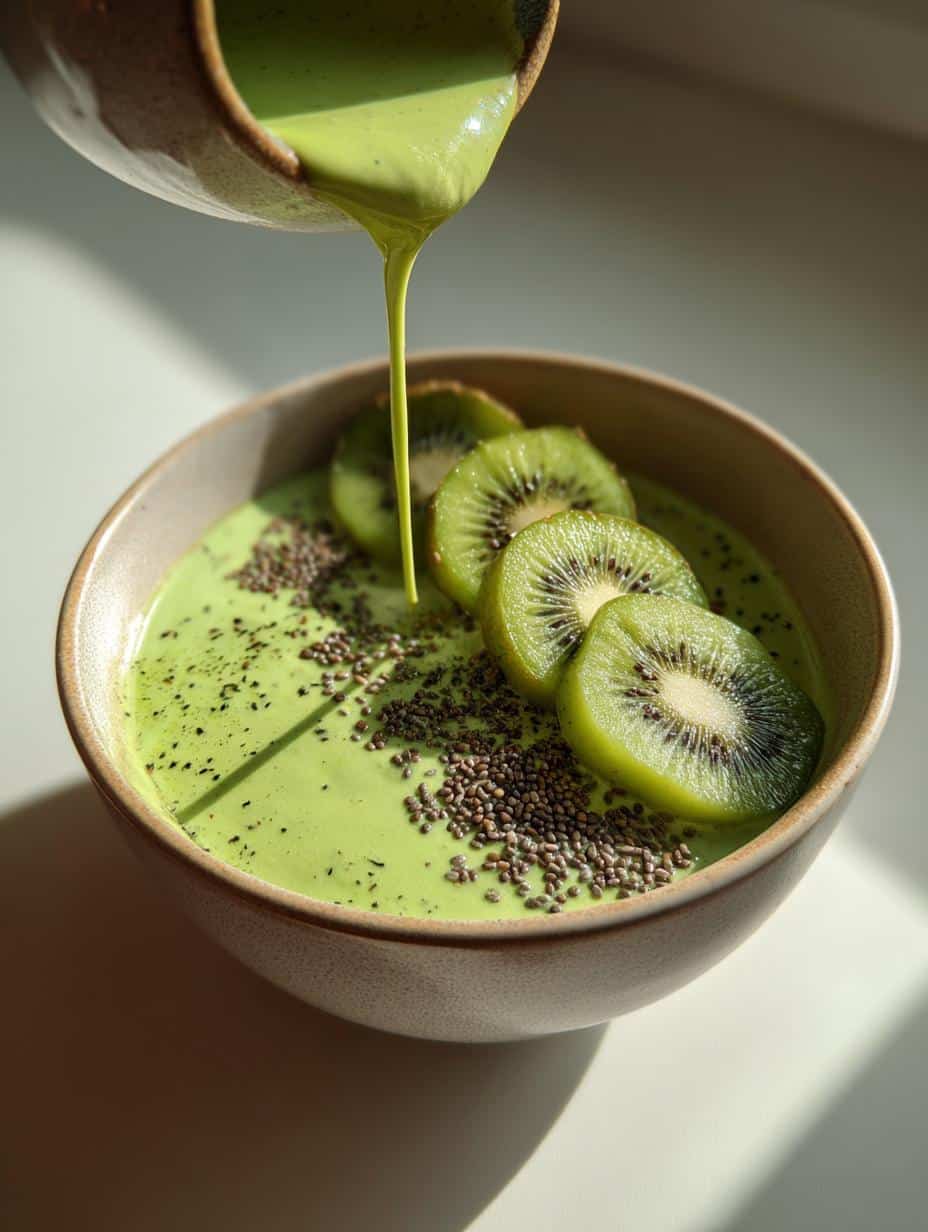 Bol de smoothie au thé matcha et kiwi - detail 1