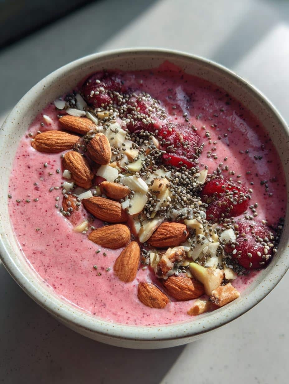 Bol de smoothie aux cerises - detail 1