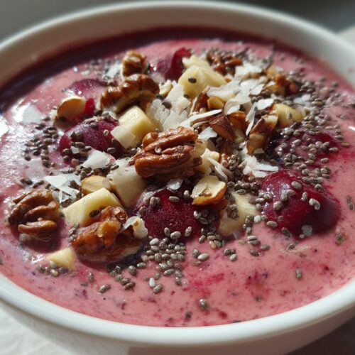 Bol de smoothie aux cerises