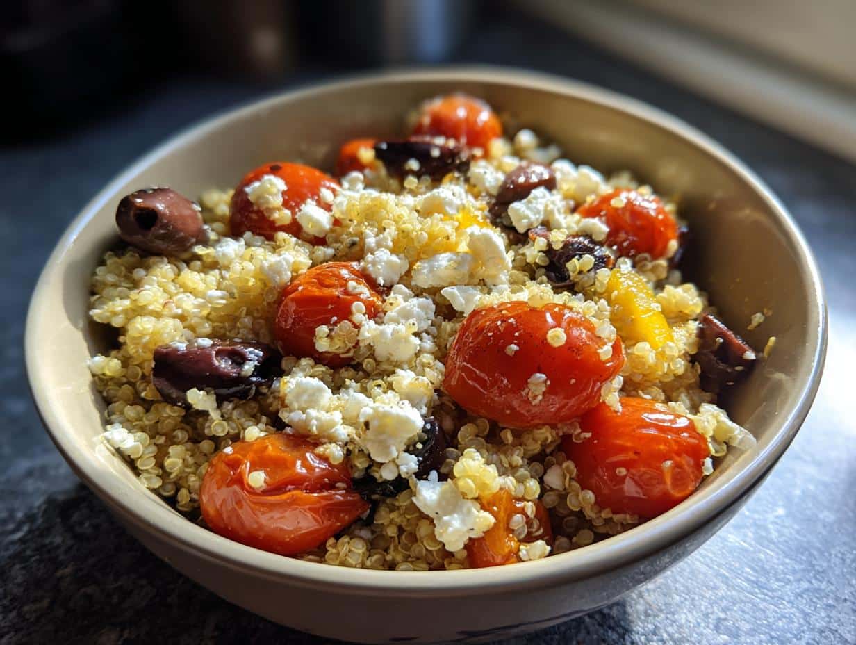 Bowl quinoa méditerranéen