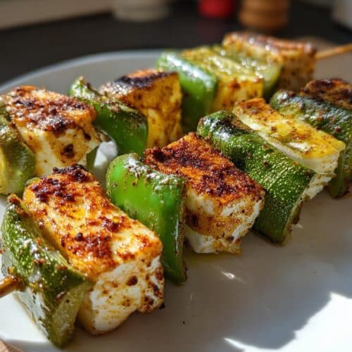 Brochettes de cornichons grillés