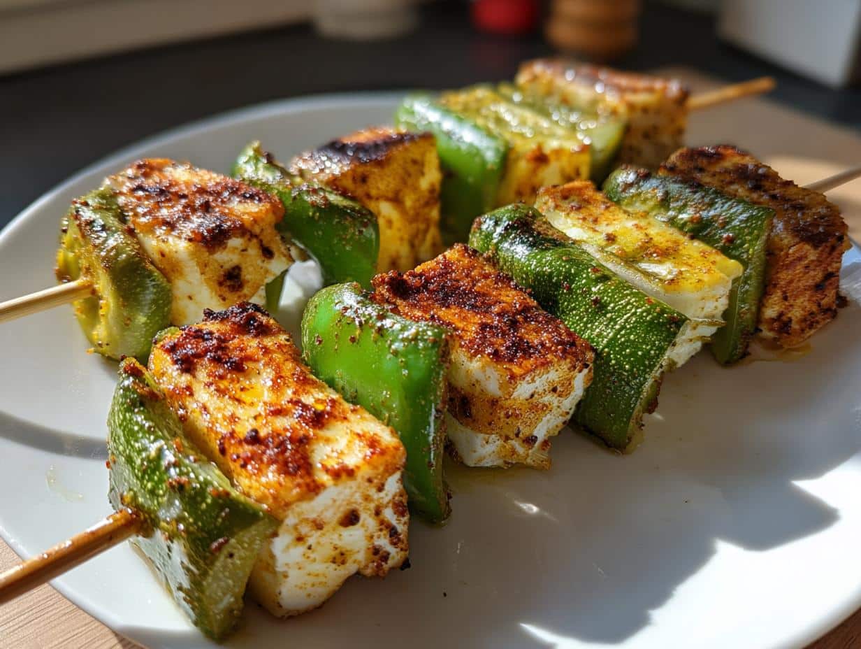 Brochettes de cornichons grillés