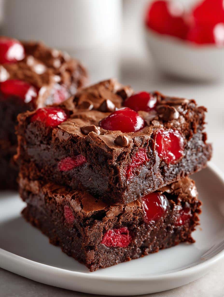 Brownies aux cerises confites - detail 1