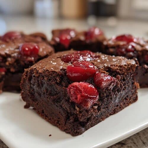Brownies aux cerises confites