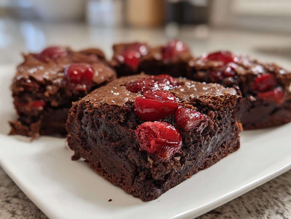 Brownies aux cerises confites
