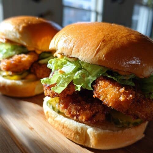 Burger végétarien aux cornichons frits