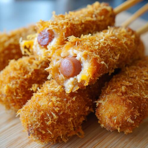 Corn dogs coréens