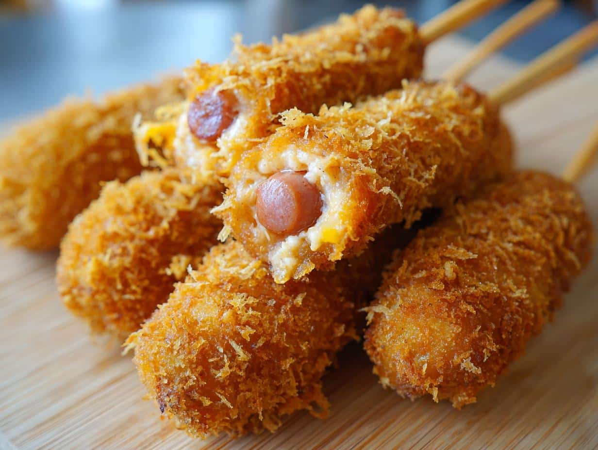 Corn dogs coréens