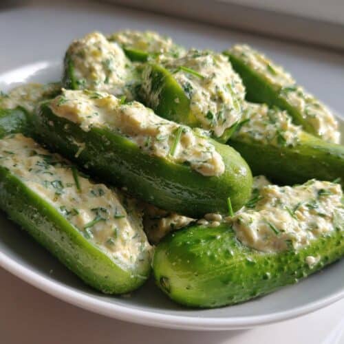 Cornichons farcis au fromage à la crème