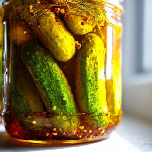 Cornichons marinés au miel épicé