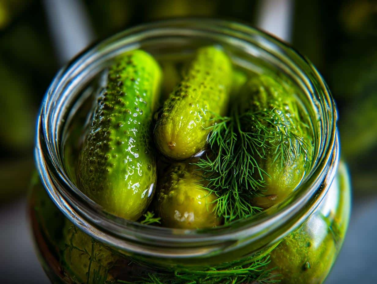 Cornichons marinés à l'aneth