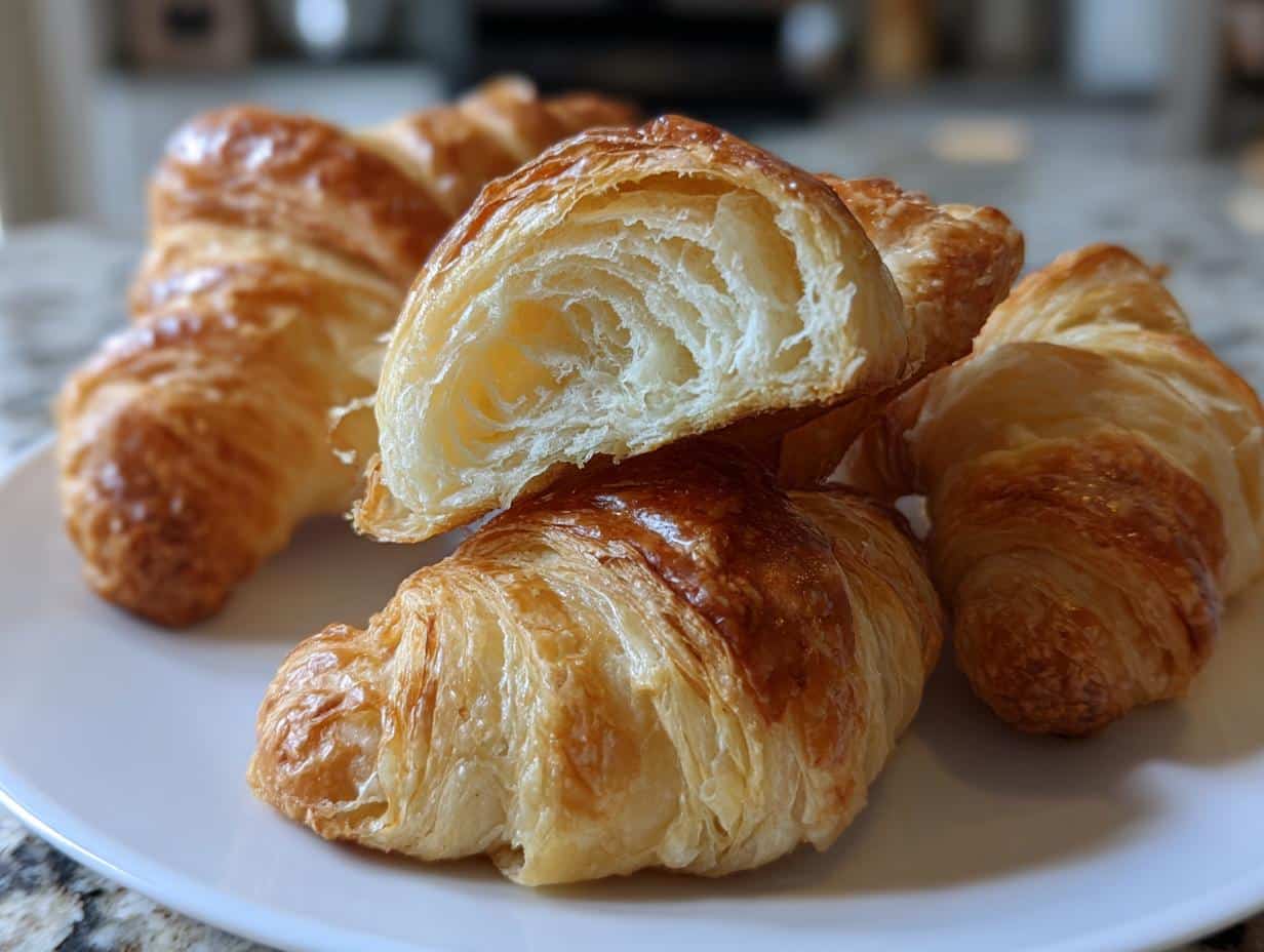 Croissants maison feuilletés