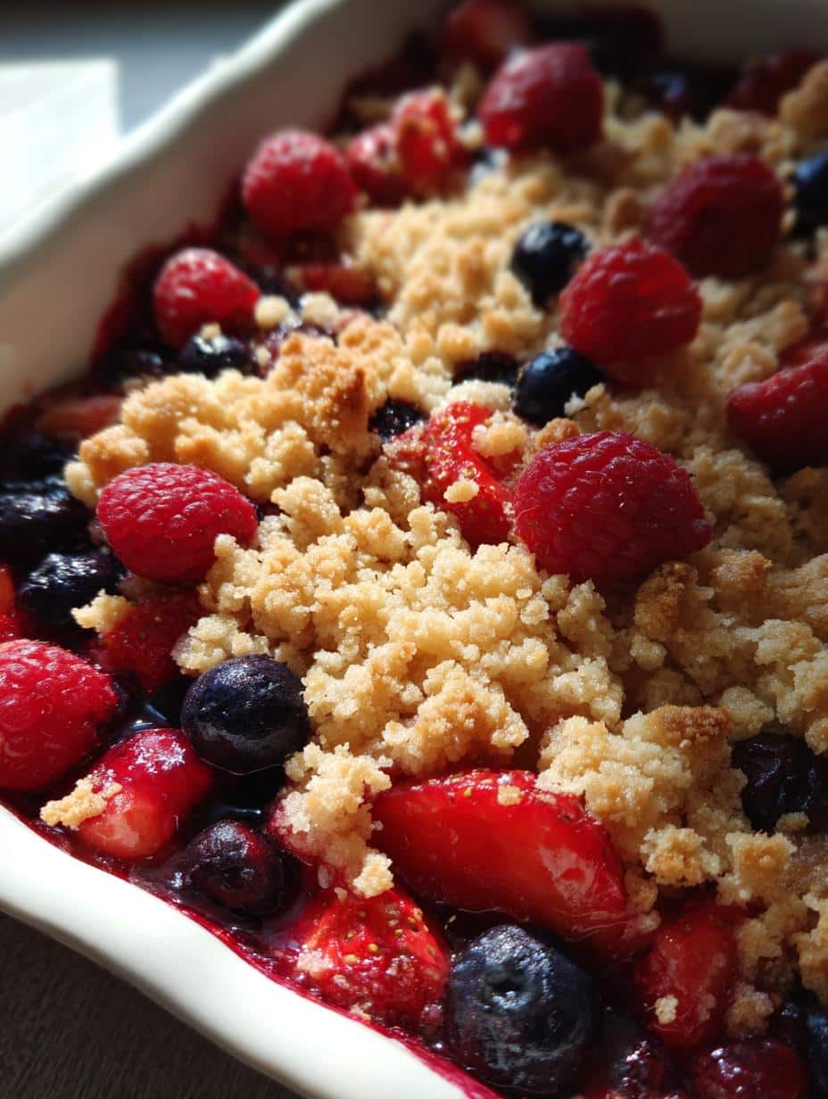 Crumble fruits rouges - detail 1