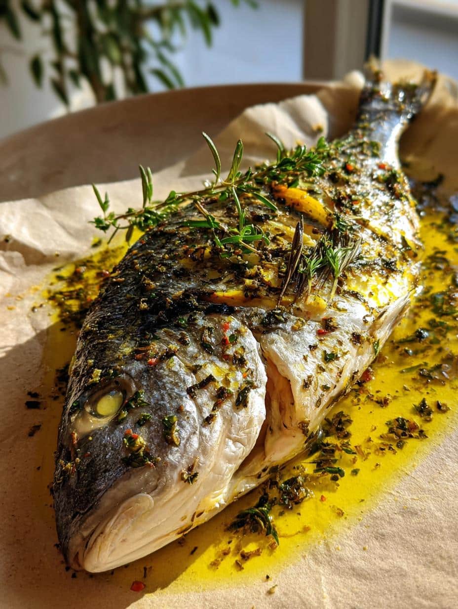 Dorade au four herbes - detail 1