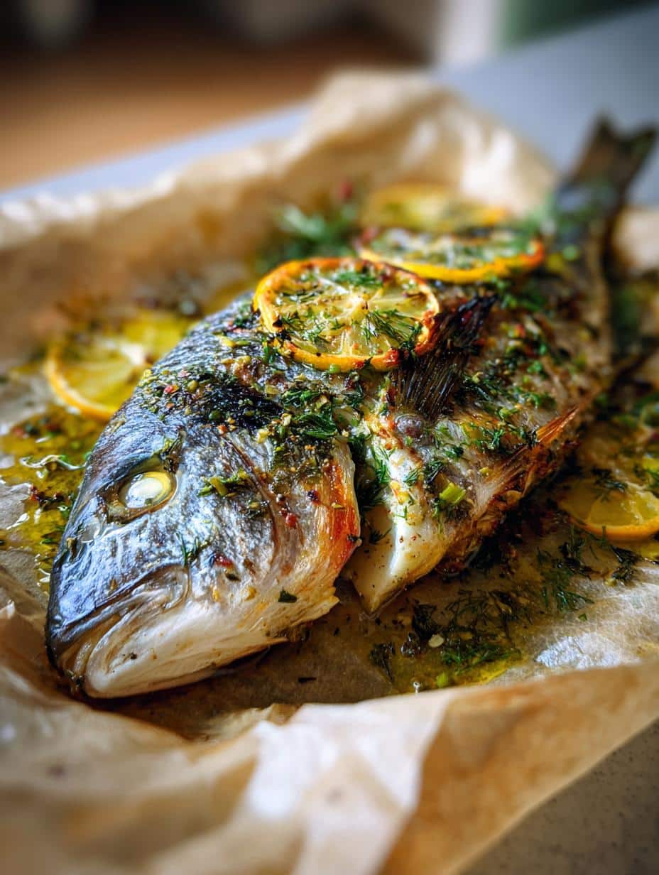 Dorade au four herbes