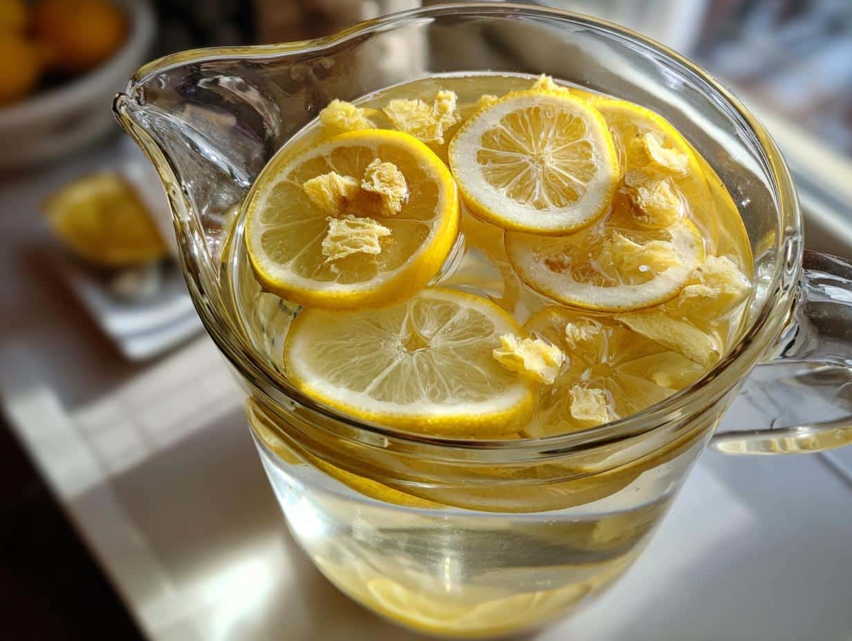 Eau infusée détox citron-gingembre