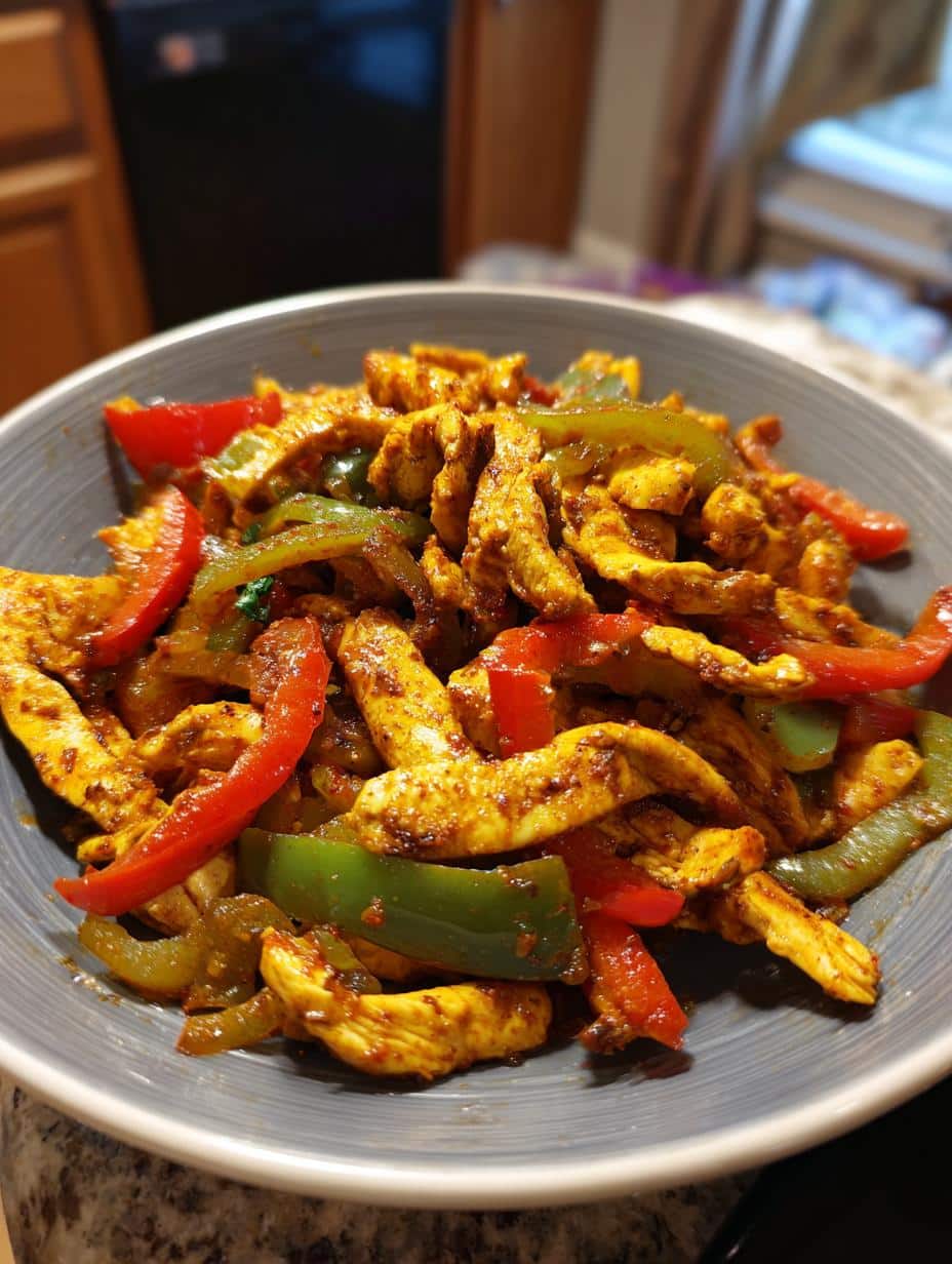 Fajitas poulet poivrons - detail 1