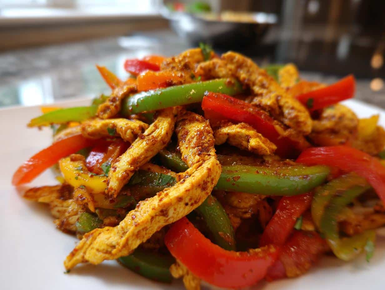 Fajitas poulet poivrons