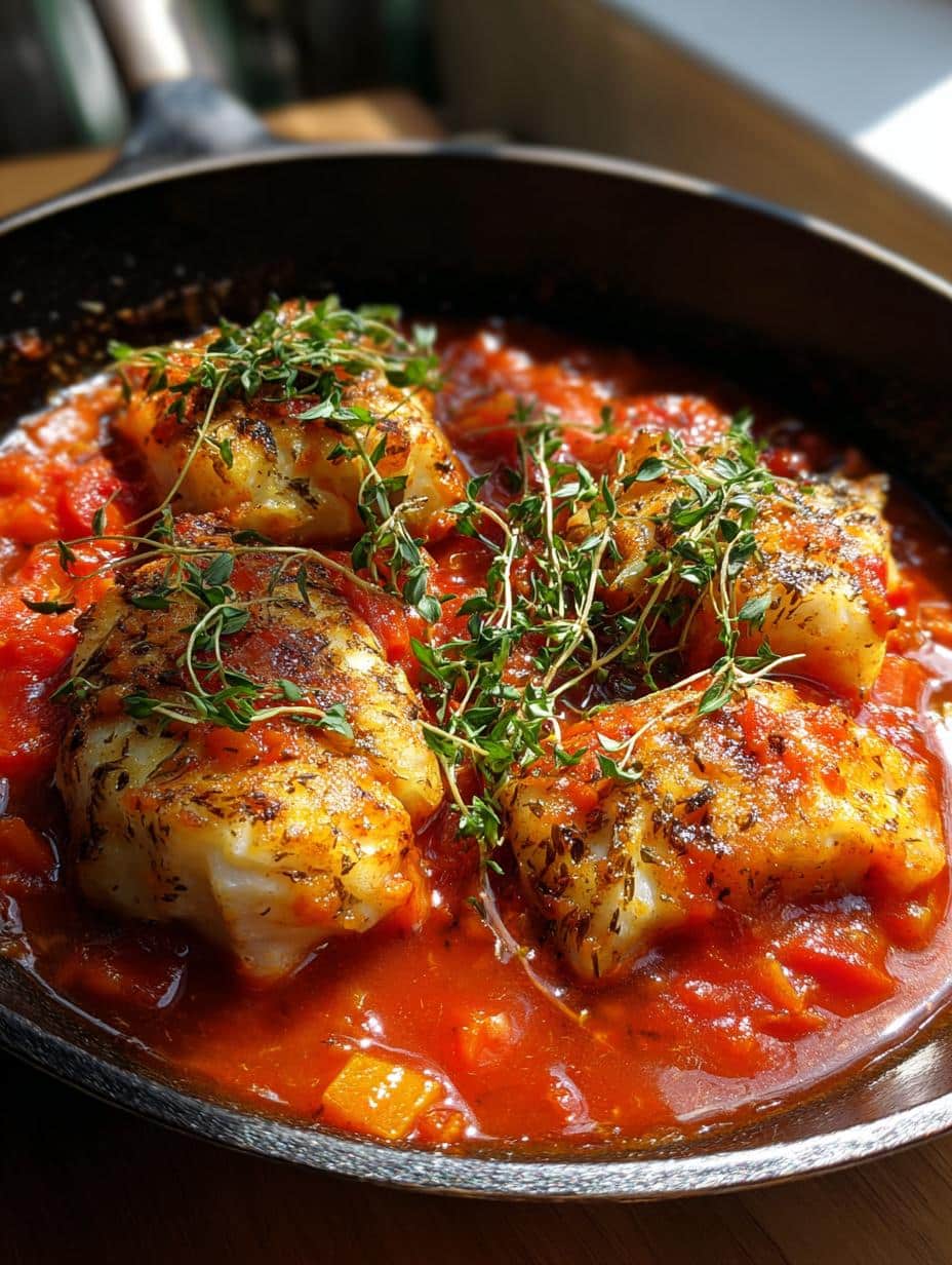 Filet de colin sauce tomate - detail 1